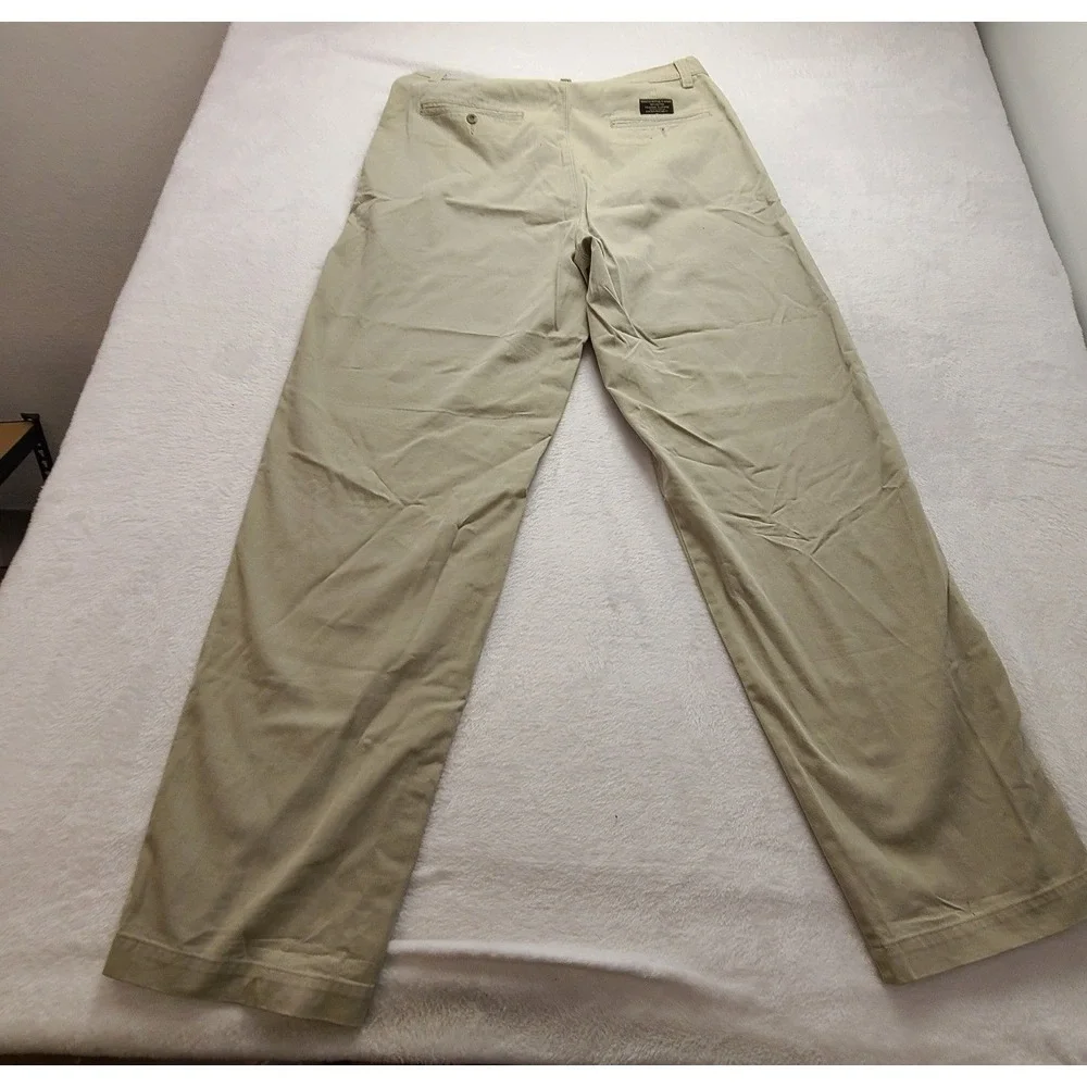 Banana Republic Chinos Men's 36x31 Khaki Tan 100% Cotton Flat Front Casual Pants